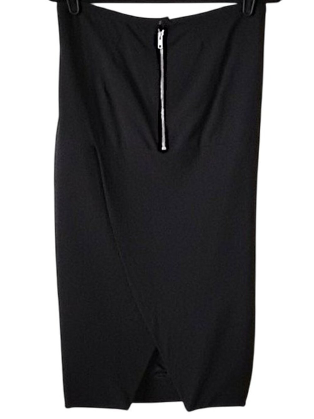FW14 Moody Collection Virgin Wool Crepe Pillar Midi Skirt 8 Exposed Zipper